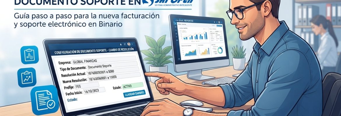 Manual para realizar el cambio de resolución de documento soporte en Binario | Guía paso a paso